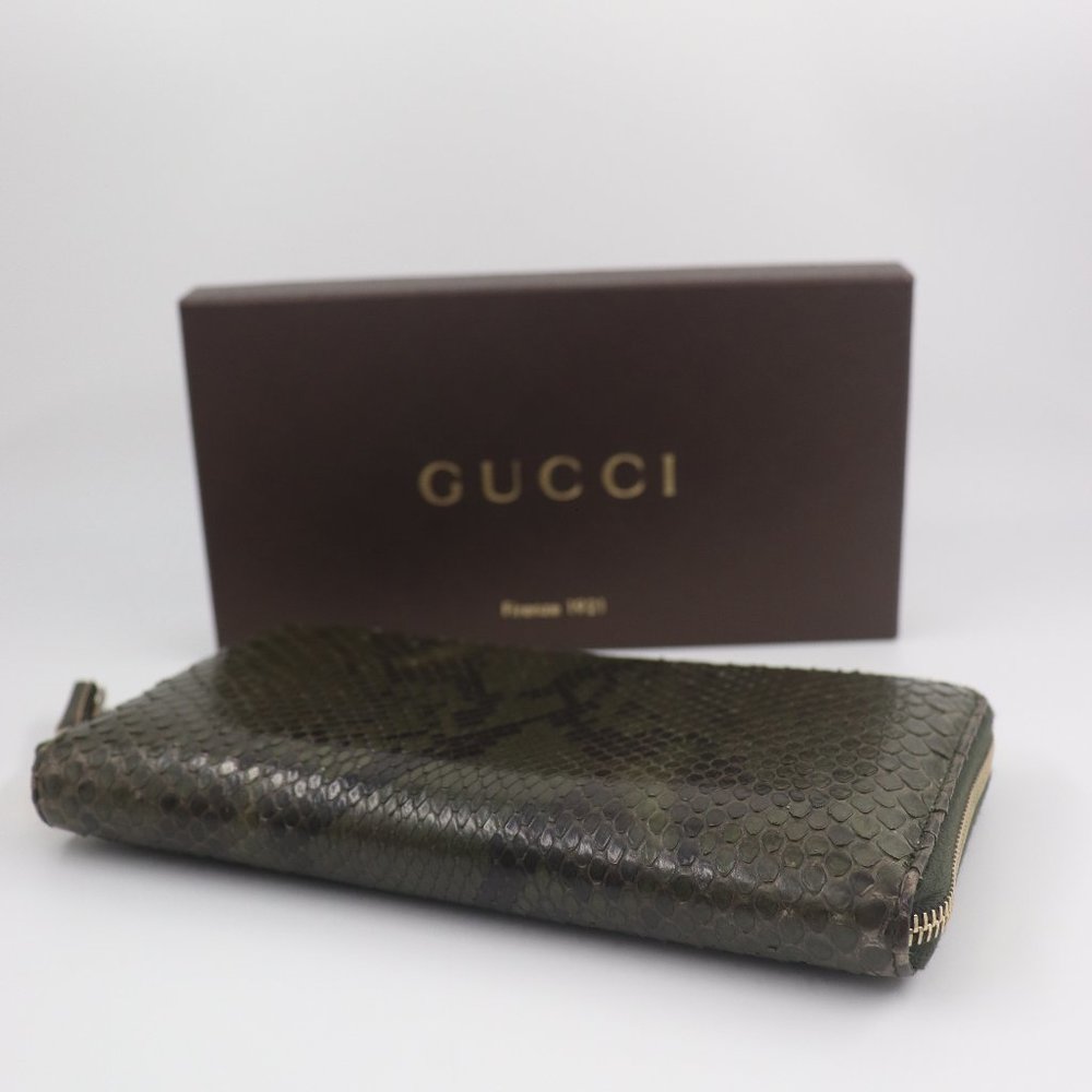 Gucci Python Leather Wallet - image 1